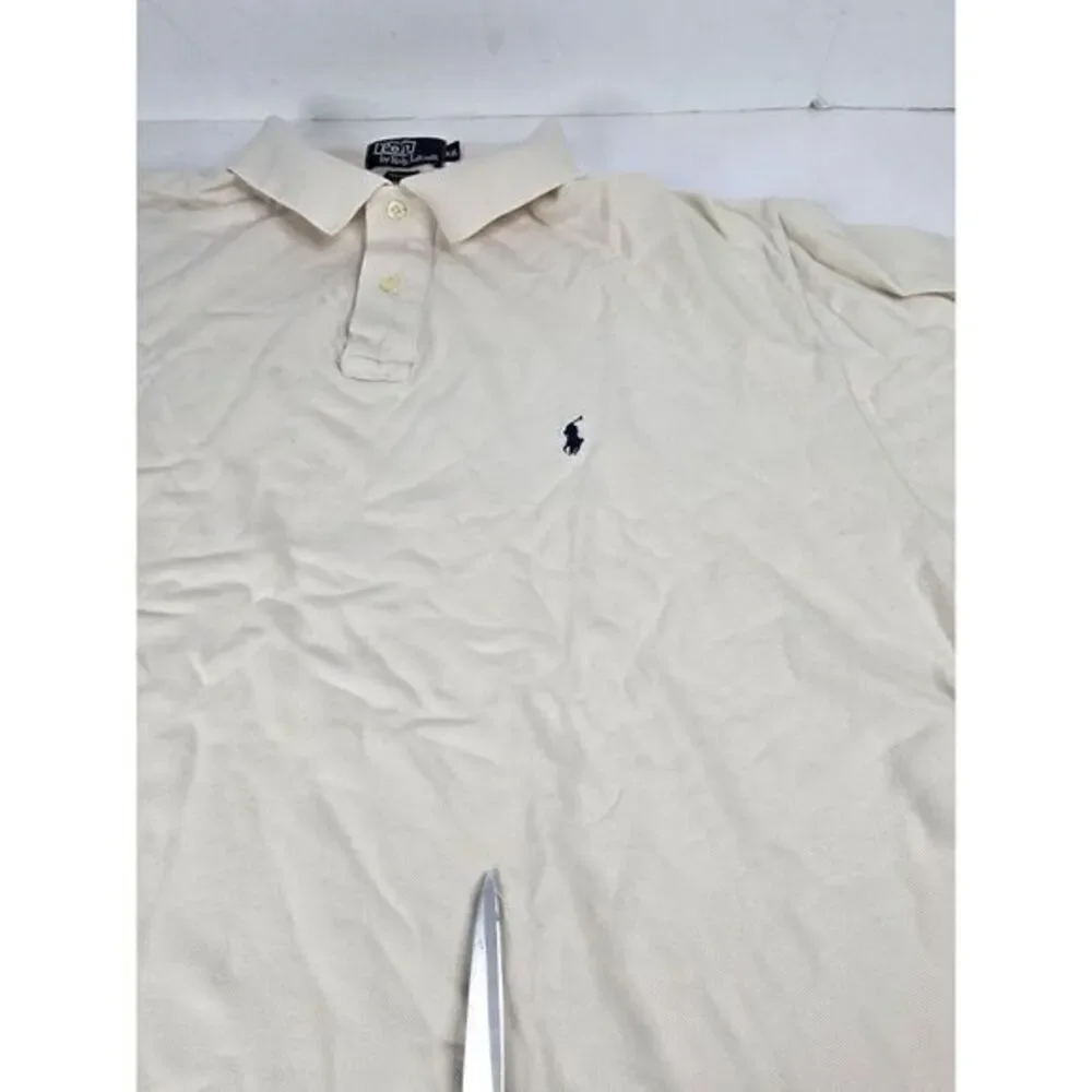 Vintage Polo Ralph Lauren Shirt Mens 2XL XXL White 100% Cotton Golf 80s 90s‎ Y2K